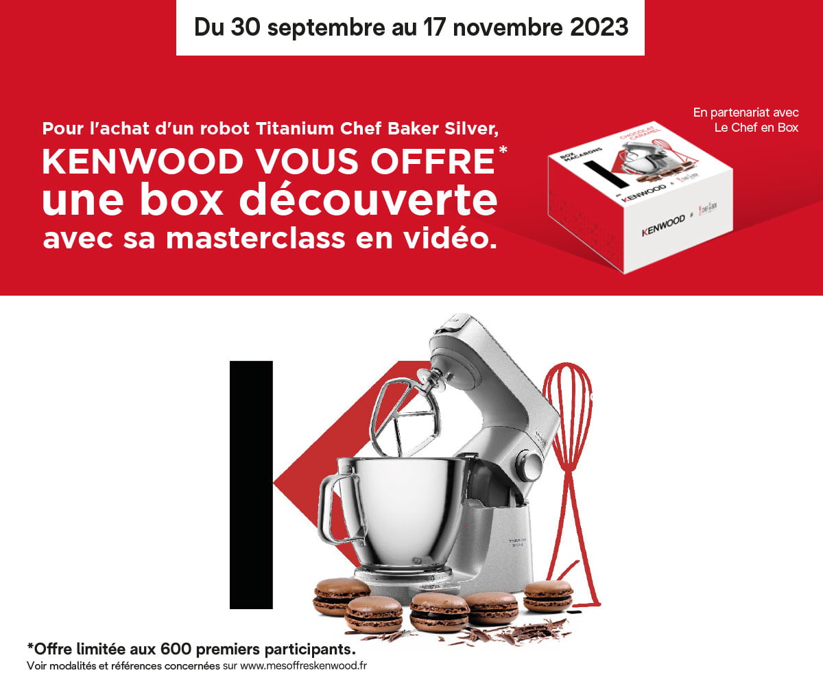 KENWOOD - Votre box recette macarons offerte